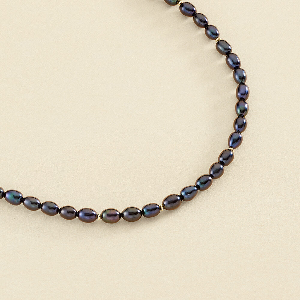 Collier ras du cou MARGAUX - Noir / Doré - Colliers ras du cou  | Agatha