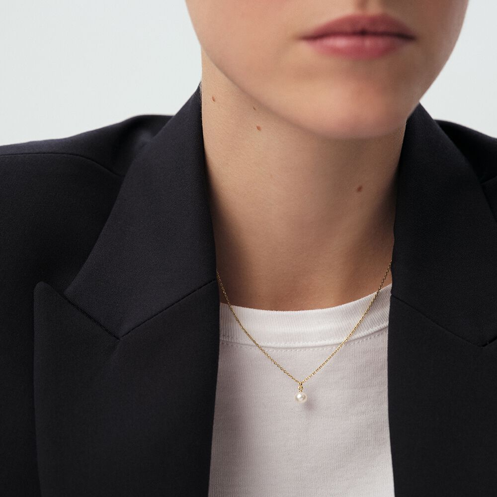 Collier ras du cou PERLYS - Perle / Doré - Colliers fantaisie  | Agatha