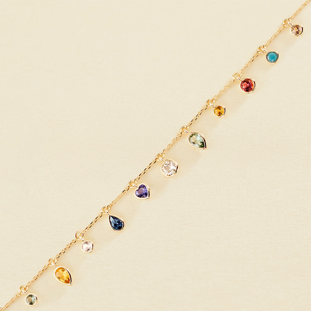 Bracelet souple CANDY - Multicolore / Doré - Bracelets fantaisie  | Agatha