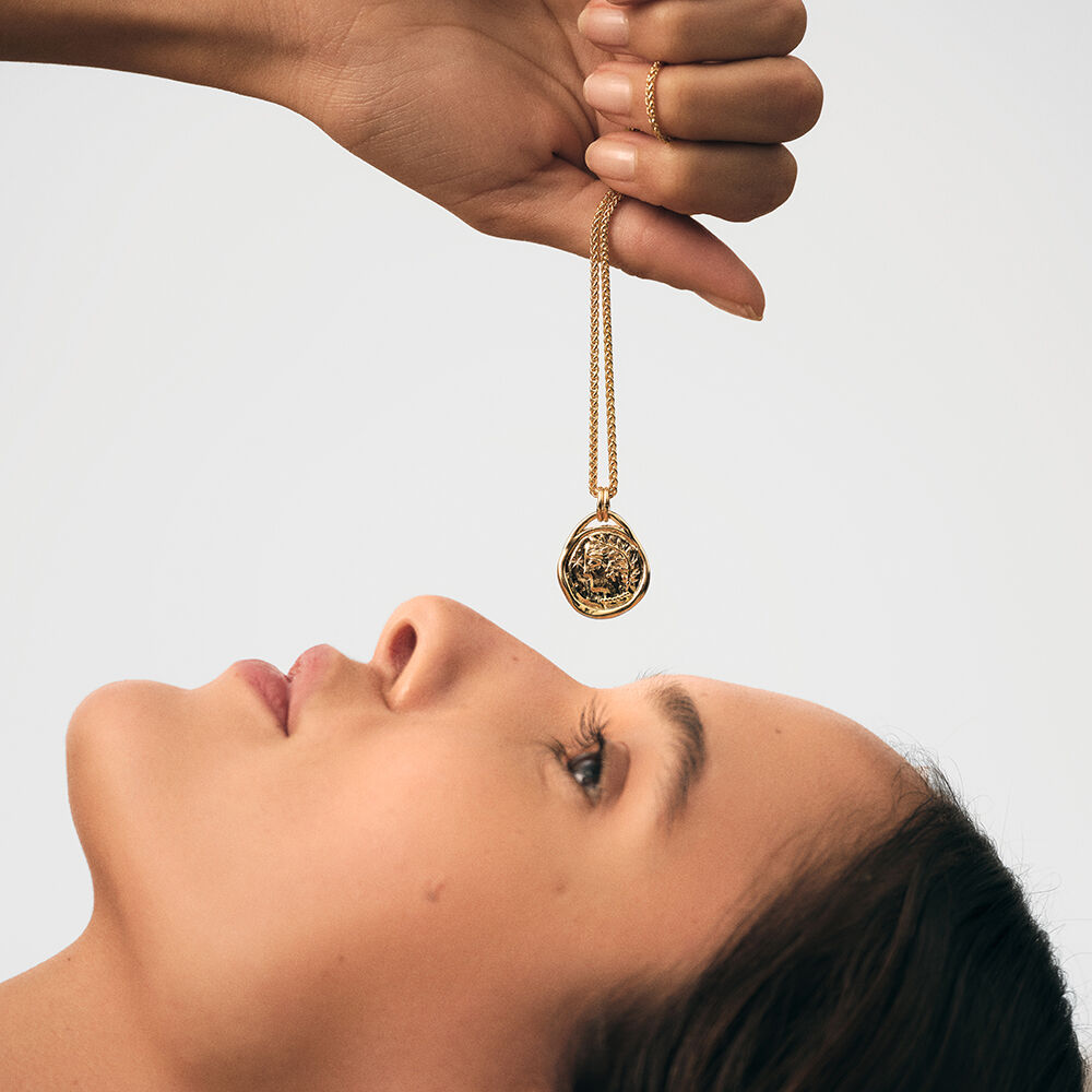 Pendentif VIERGE ZODIAQUE - Dor&eacute; - Bijoux sans pierre  | Agatha