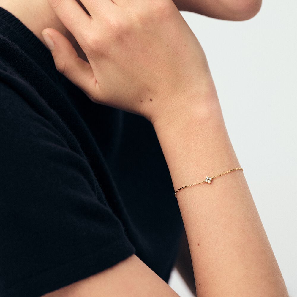 Bracelet souple BELOVED - Cristal / Doré - Bracelets fantaisie  | Agatha