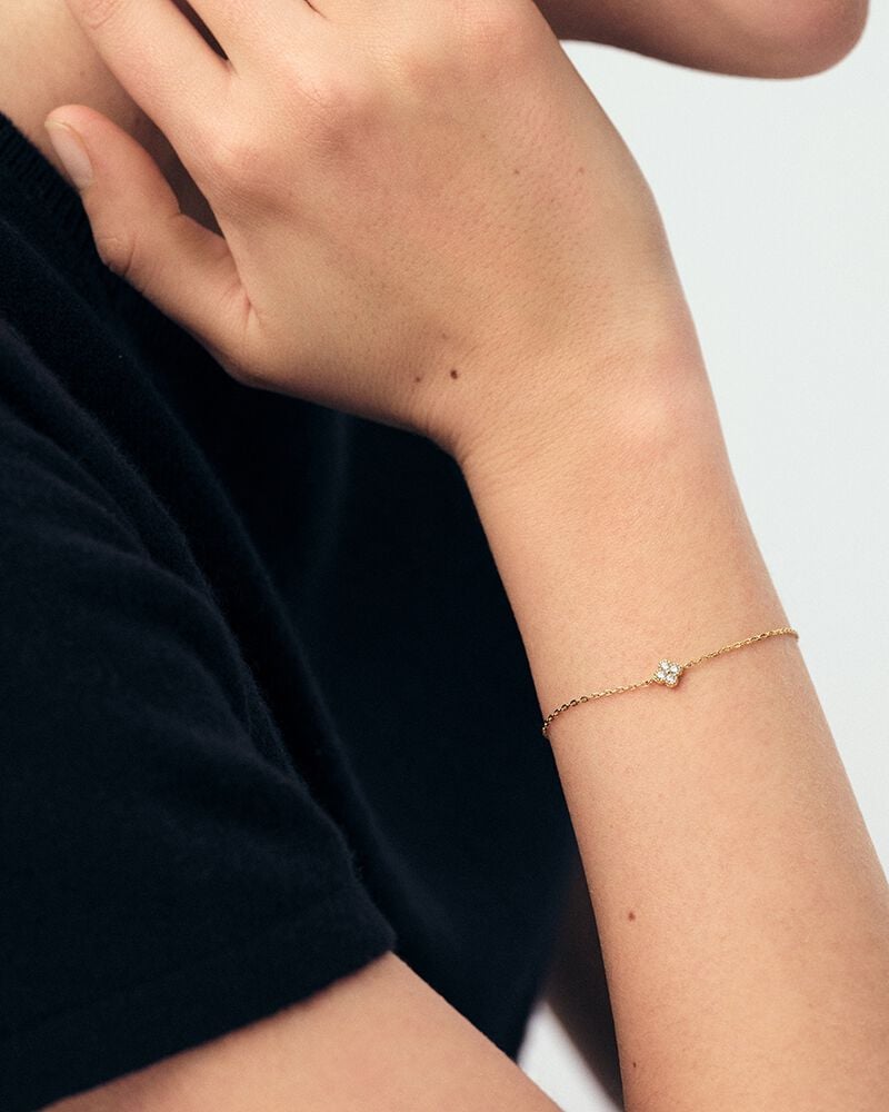 Bracelet souple BELOVED - Cristal / Doré - Bracelets fantaisie  | Agatha Bracelet souple BELOVED - Cristal / Doré - Bracelets fantaisie  | Agatha
