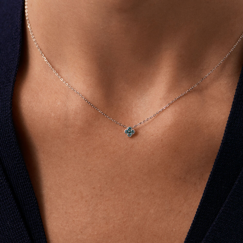 Collier ras du cou BELOVED - Turquoise / Argenté