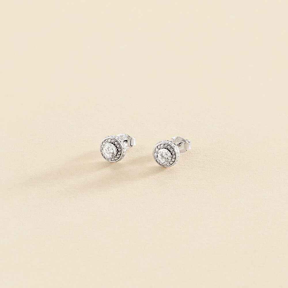 Boucles d'oreilles puces IMPERIAL - Cristal / Argenté - Boucles d'oreilles puces  | Agatha