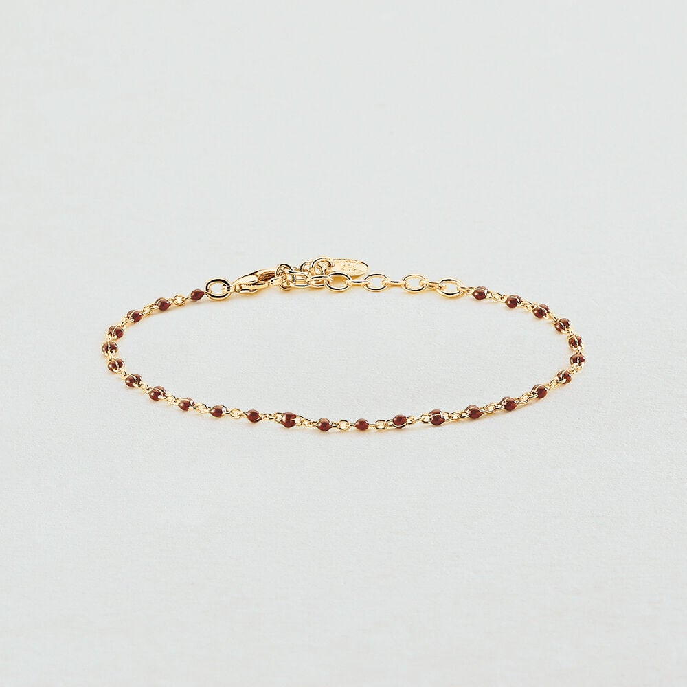 Bracelet souple SMARTY - Bordeaux / Doré - Bracelets  | Agatha
