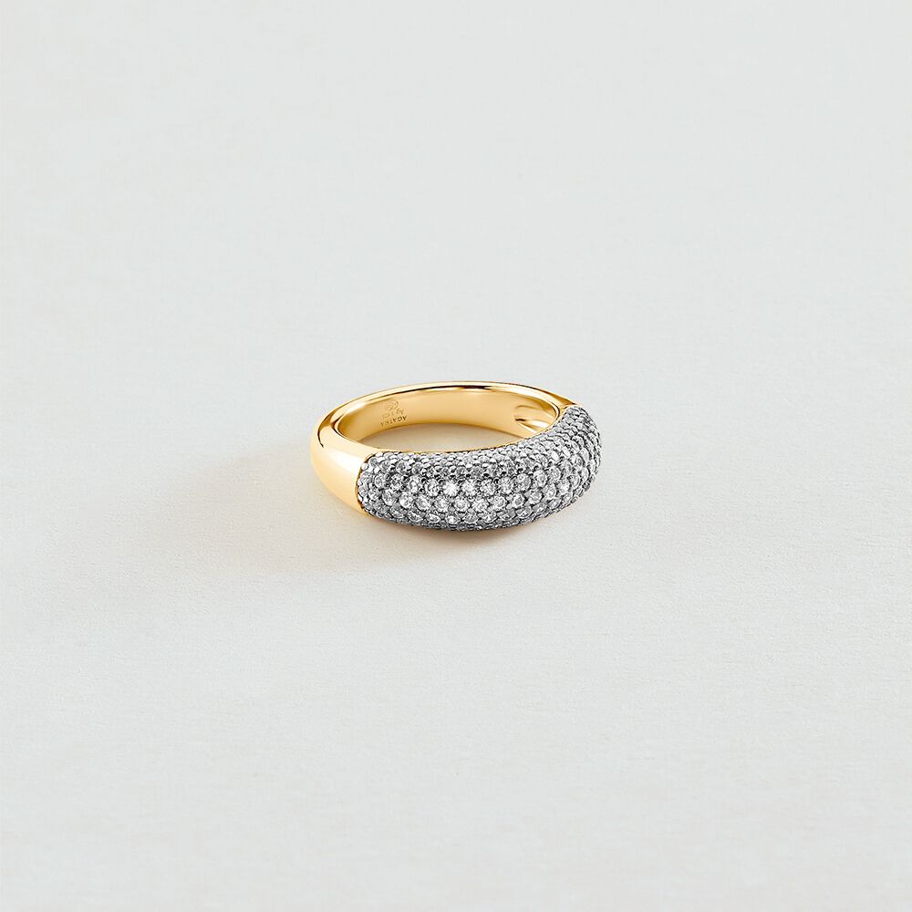 Bague fine LOUIS - Cristal / Doré - Bagues avec pierre  | Agatha