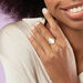 Bague fine CREPUSCULE - Blanc / Doré - Bagues  | Agatha