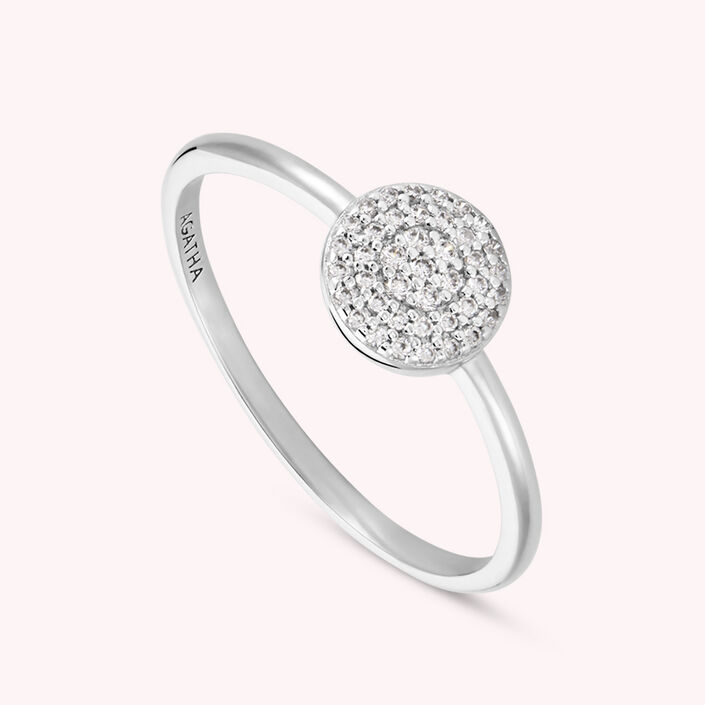 Bague fine CRISTAL - Cristal / Argenté - Bagues  | Agatha