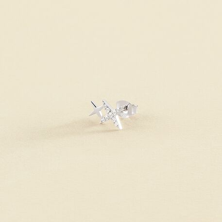 Piercing puce SHINING - Cristal / Argenté - Piercings  | Agatha