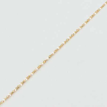Bracelet souple SMARTY - Blanc / Doré - Bracelets  | Agatha