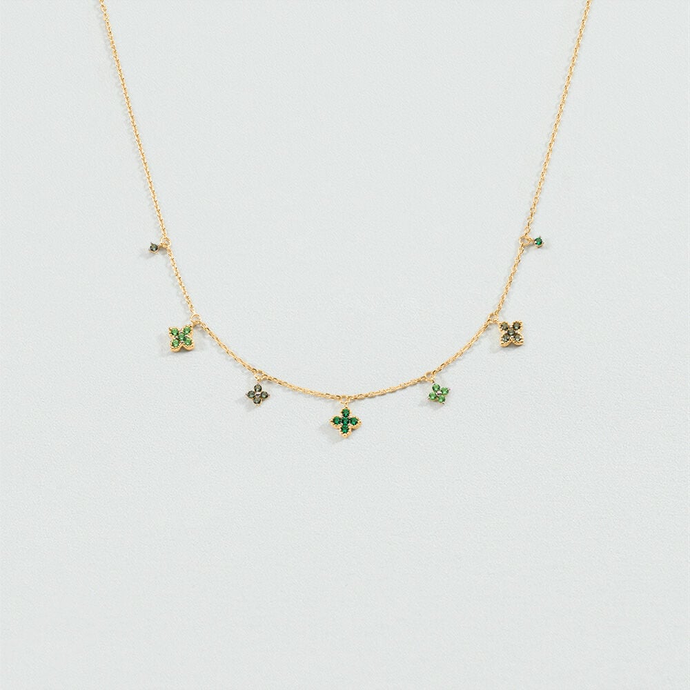 Collier ras du cou BELOVED - Vert / Dor&eacute; - Colliers ras du cou  | Agatha