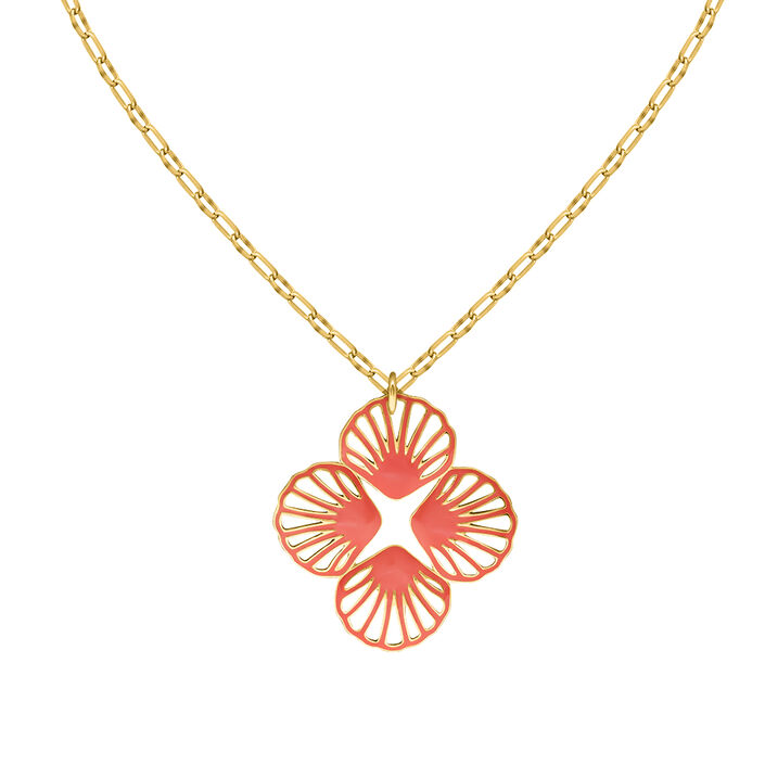 Sautoir COQUIPOP - Corail / Doré - Colliers  | Agatha