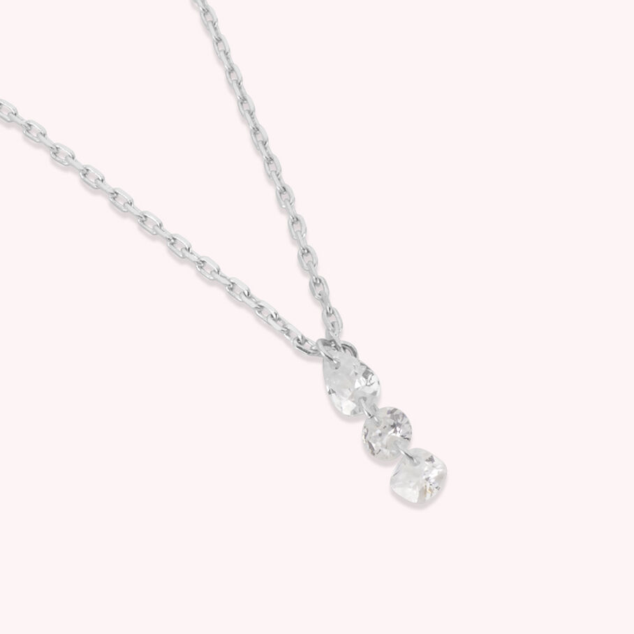 Collier ras du cou PETILLE - Cristal / Argenté - Colliers  | Agatha