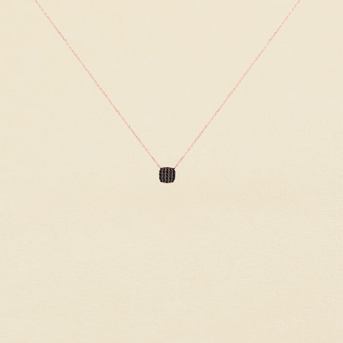 Collier ras du cou GLORIA - Noir / Rose - Colliers  | Agatha