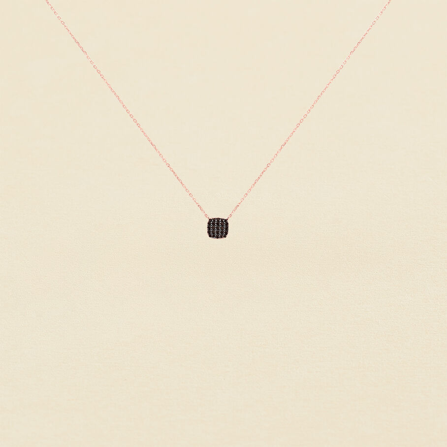 Collier ras du cou GLORIA - Noir / Rose - Colliers  | Agatha