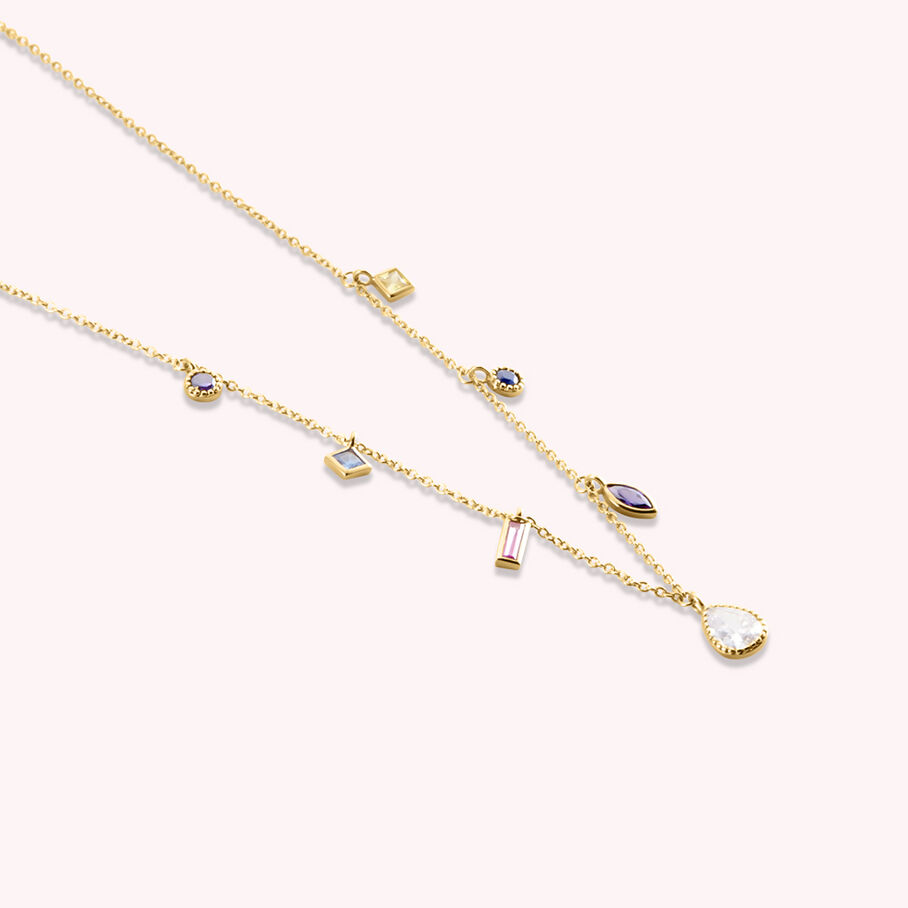 Collier ras du cou RAINBOW - Multicolore / Doré - Colliers  | Agatha