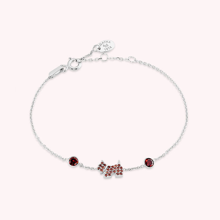 Bracelet souple GOLDSCOT - Rouge / Argenté - Bracelets  | Agatha
