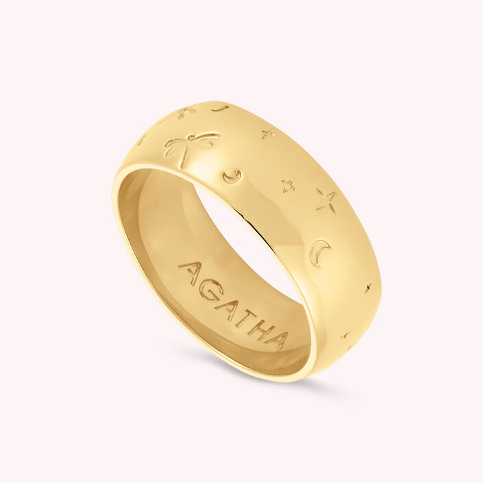 Bague large FLY - Doré - Bagues  | Agatha