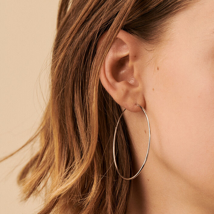 Créoles CREOLA - Argenté - Boucles d'oreilles  | Agatha