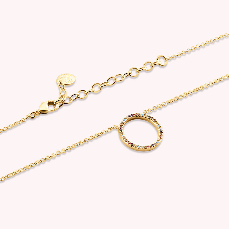 Collier ras du cou RAINBOW - Multicolore / Doré - Colliers  | Agatha