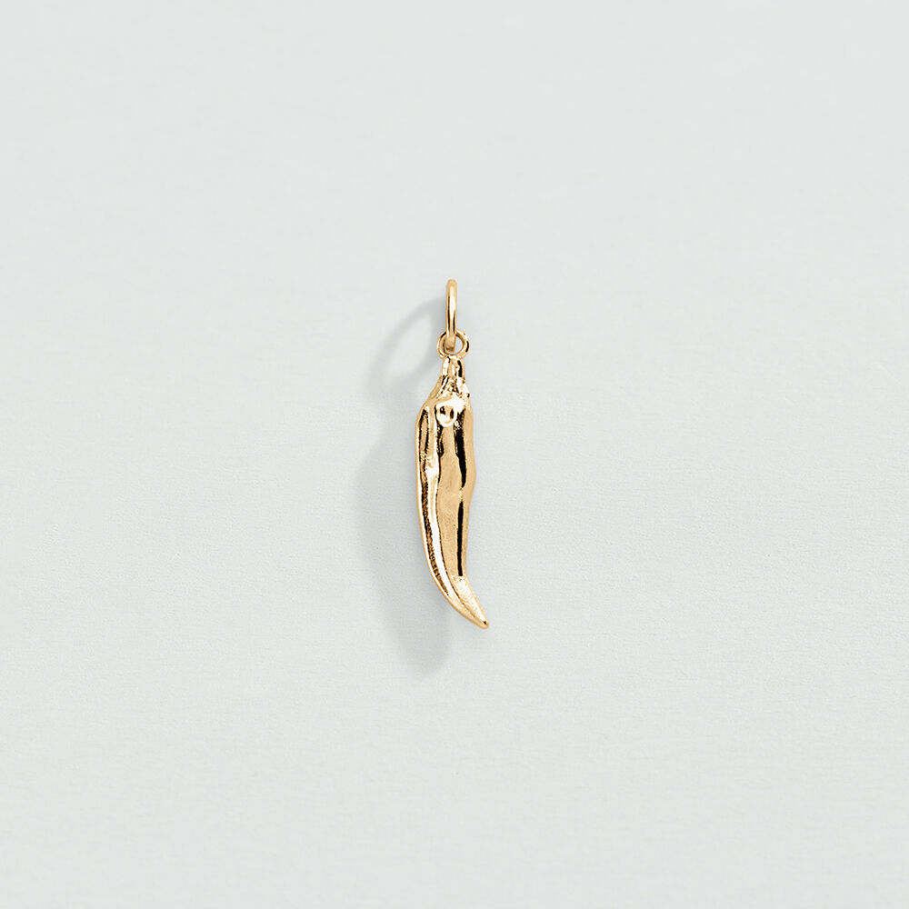 Pendentif PIMENT - Dor&eacute; - Bijoux sans pierre  | Agatha