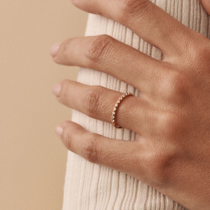 Bague fine BELOVED - Cristal / Doré - Bagues  | Agatha