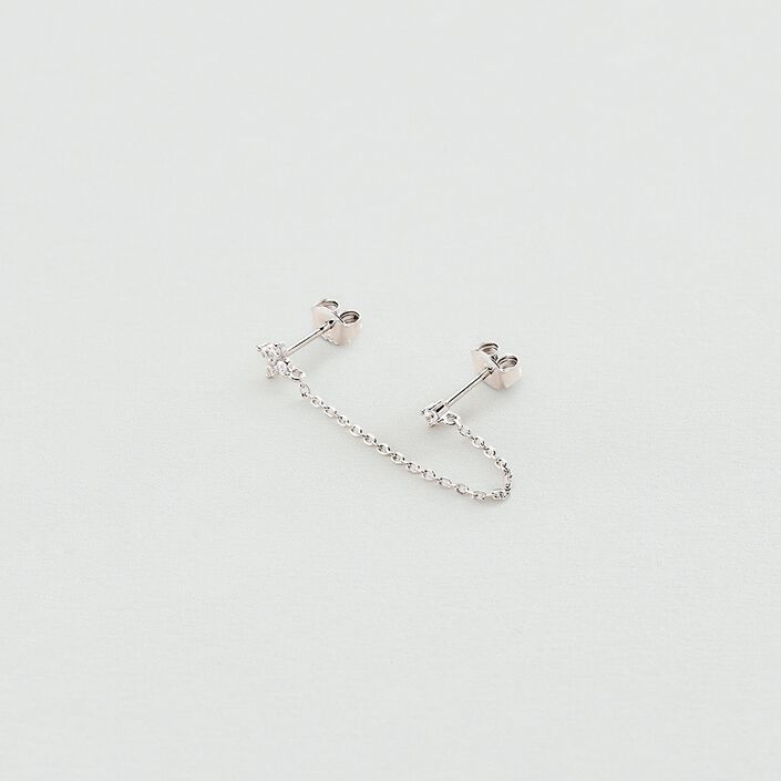 Piercing puce MIX& MATCH - Cristal / Argenté - Piercings  | Agatha