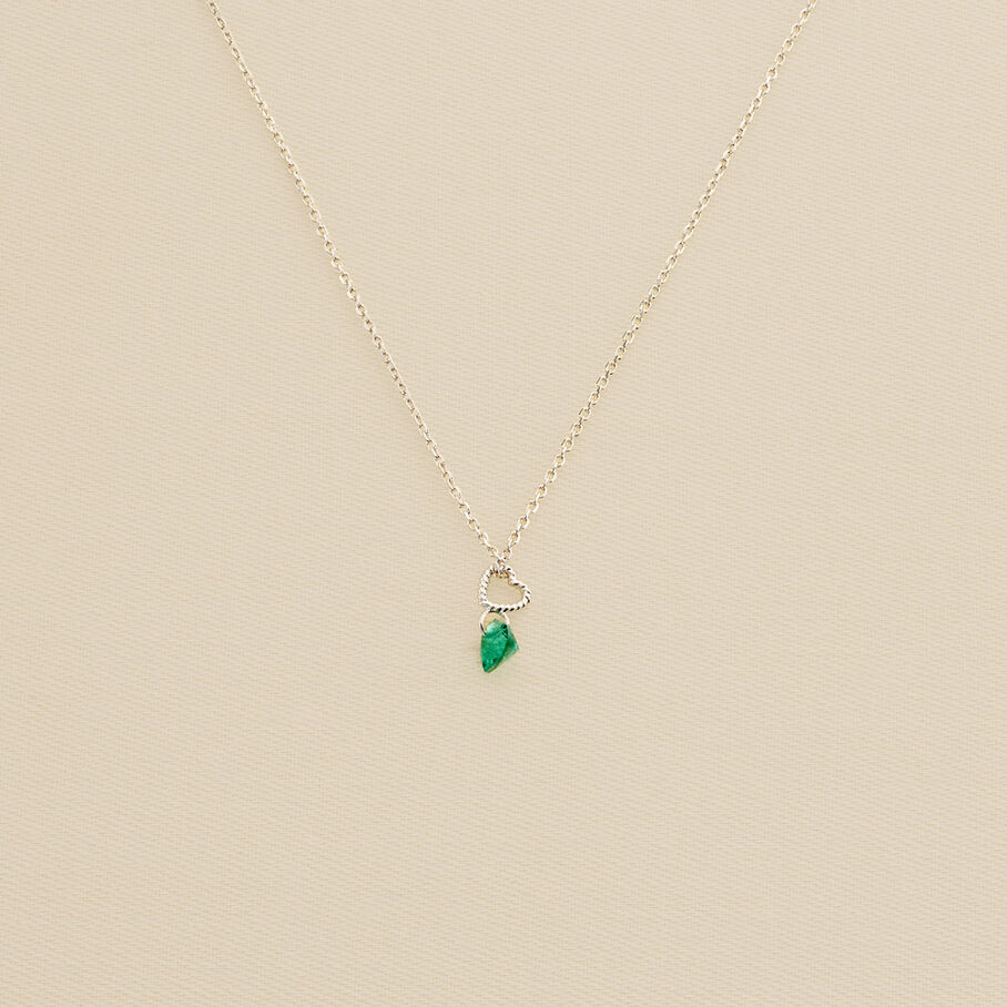 Collier ras du cou BEGUIN - Vert / Argenté - Colliers  | Agatha
