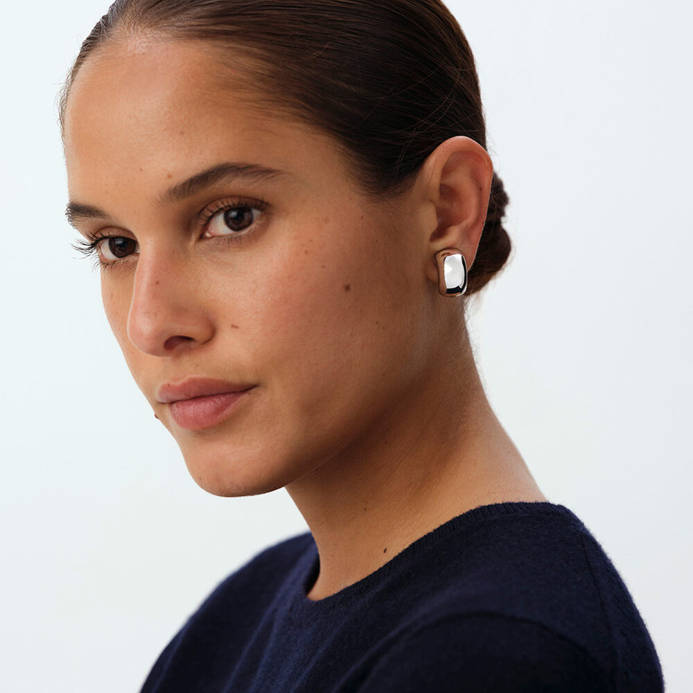 Boucles d'oreilles clips GRAND PALAIS - Argent&eacute; - Boucles d'oreilles clips  | Agatha