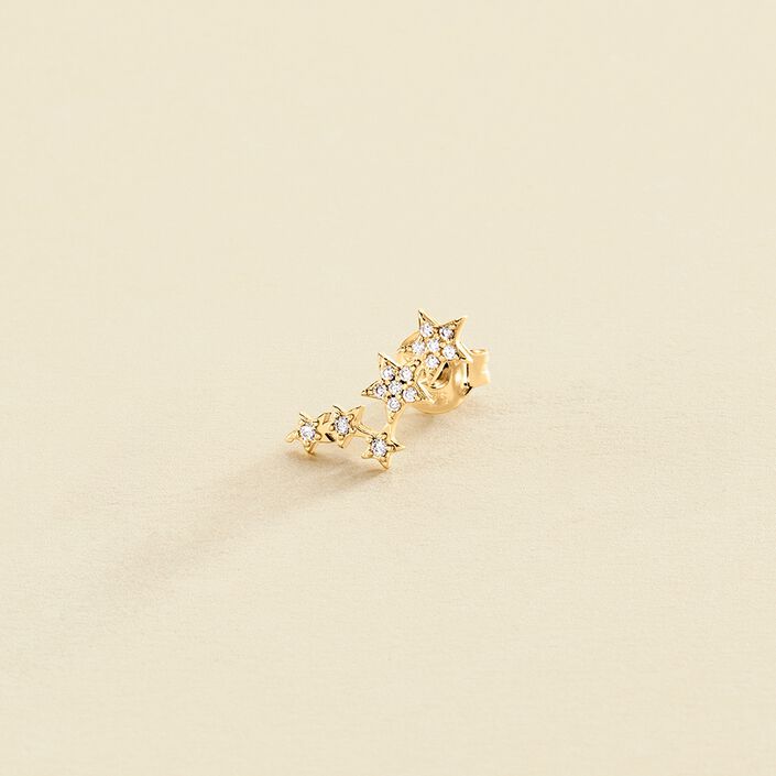 Piercing puce SHINE - Cristal / Doré - Piercings  | Agatha