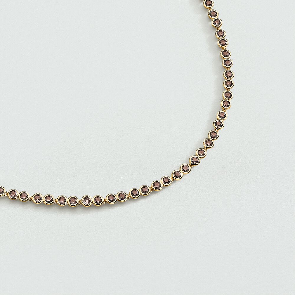 Collier ras du cou ADAMAS - Gris / Doré - Colliers fantaisie  | Agatha