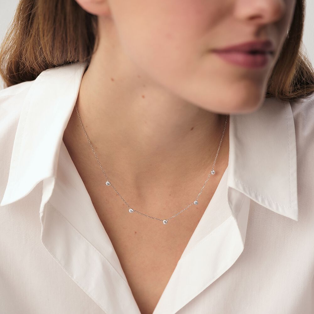 Collier ras du cou BRILLANT - Cristal / Argenté - Colliers fantaisie  | Agatha