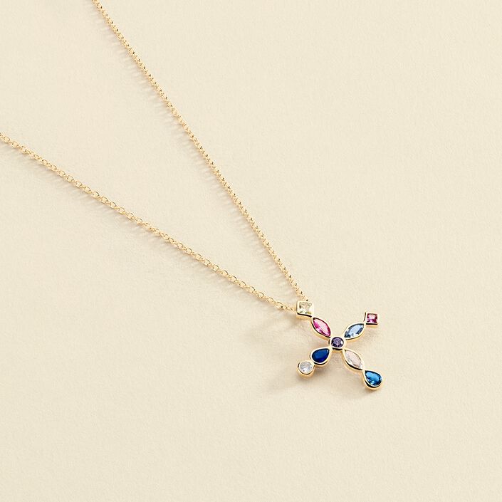 Collier ras du cou LUCES - Multicolore / Doré - Colliers  | Agatha