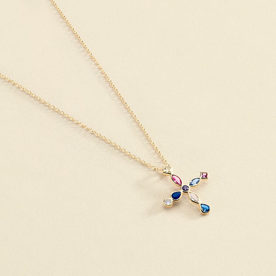 Collier ras du cou LUCES - Multicolore / Doré - Colliers  | Agatha