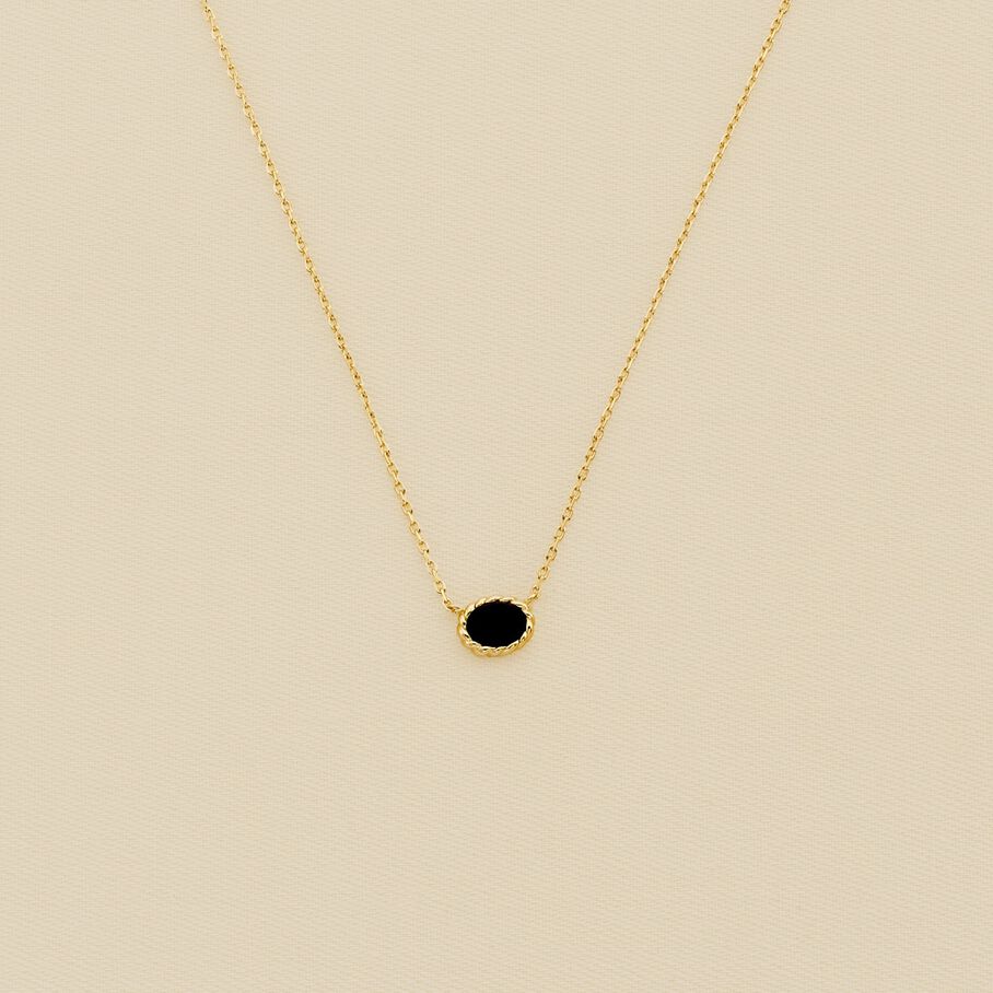 Collier ras du cou ATMA - Onyx/ vert - Colliers  | Agatha