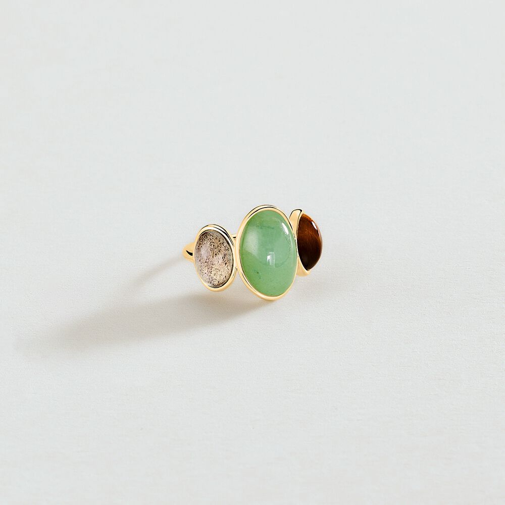 Bague fine RHEA - Multicolore / Doré - Bagues fines  | Agatha