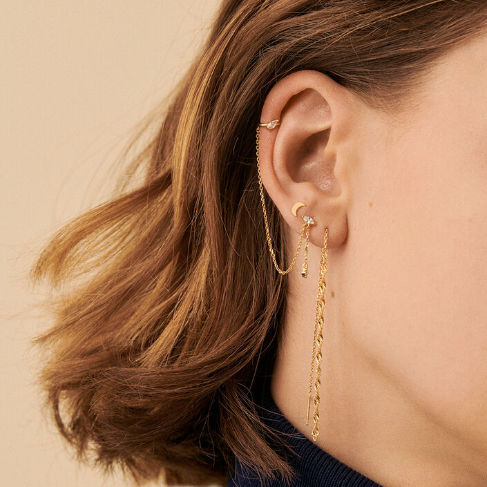 Piercing puce MINILUNA - Doré - Piercings  | Agatha