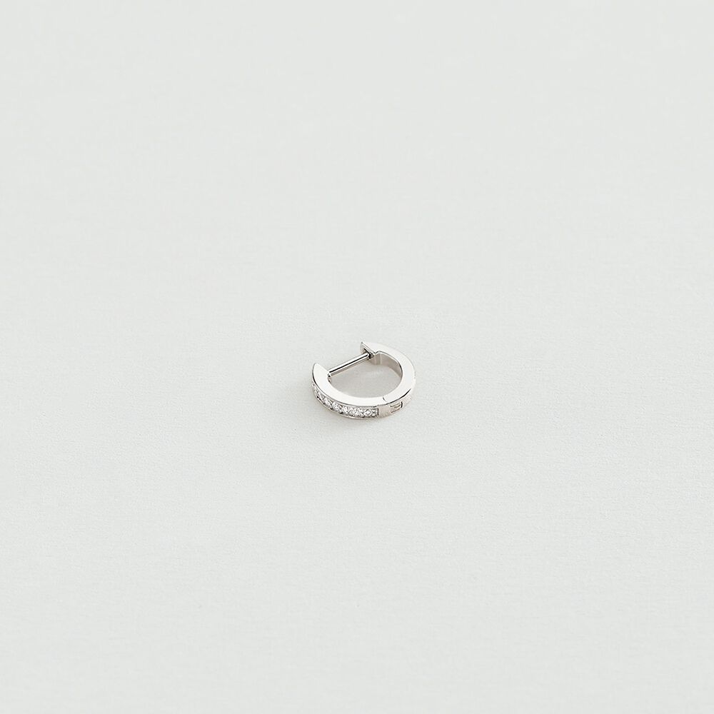 Piercing créole CRIODIAM - Cristal / Argenté - Fête des mères  | Agatha