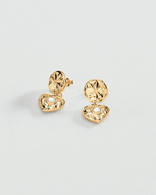 Boucles d'oreilles pendantes PONT DES ARTS - Doré / Blanc - Boucles d'oreilles pendantes  | Agatha Boucles d'oreilles pendantes PONT DES ARTS - Doré / Blanc - Boucles d'oreilles pendantes  | Agatha