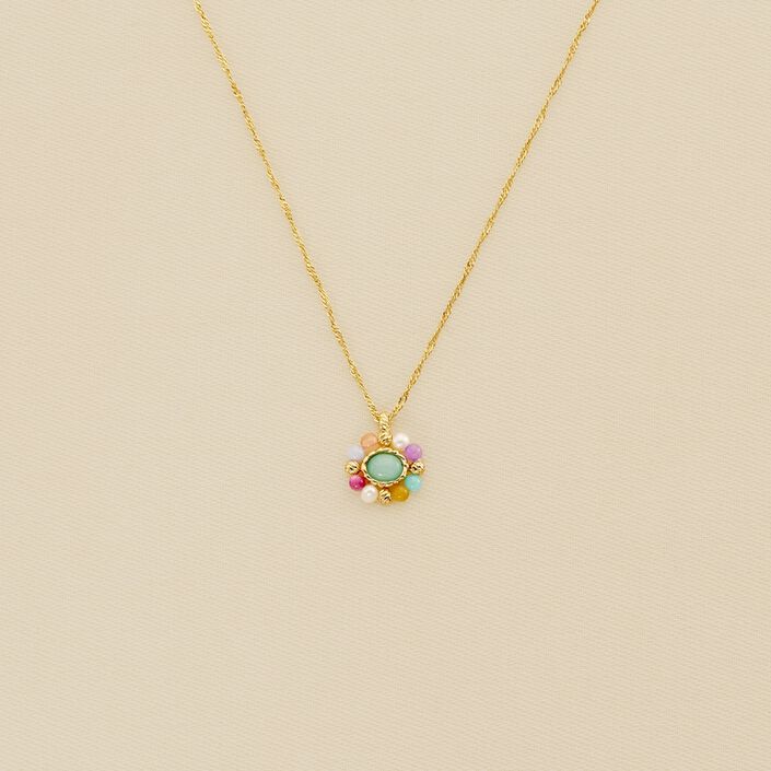 Collier ras du cou ARLEQUIN - Multicolore / Doré - Colliers  | Agatha