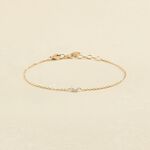 Bracelet souple MAHINA - Cristal / Doré - Bracelets  | Agatha