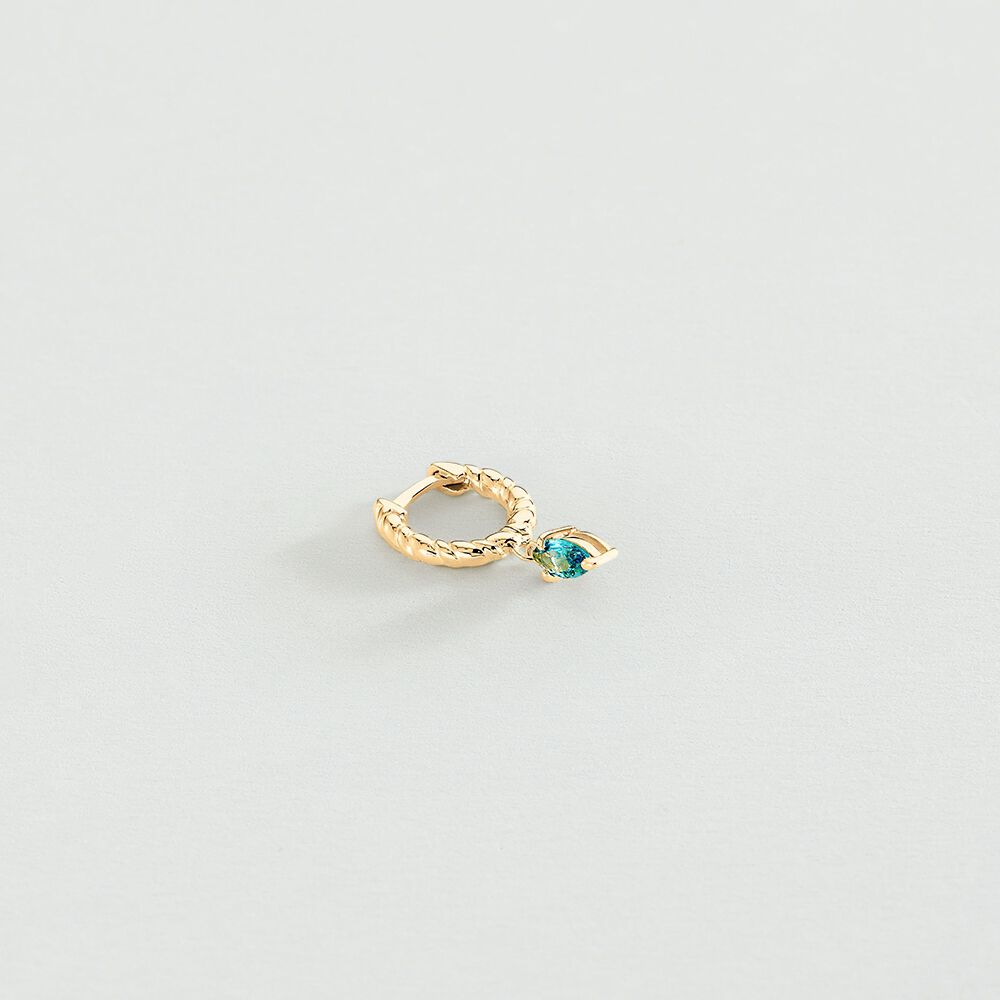 Piercing créole MAMBA - Turquoise / Doré - Piercings  | Agatha