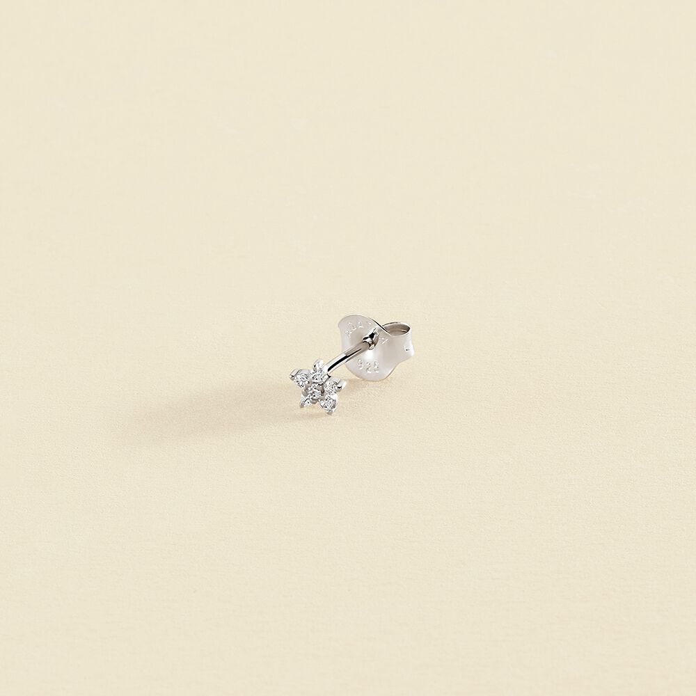 Piercing puce FLOR6 - Cristal / Argenté - Piercings  | Agatha