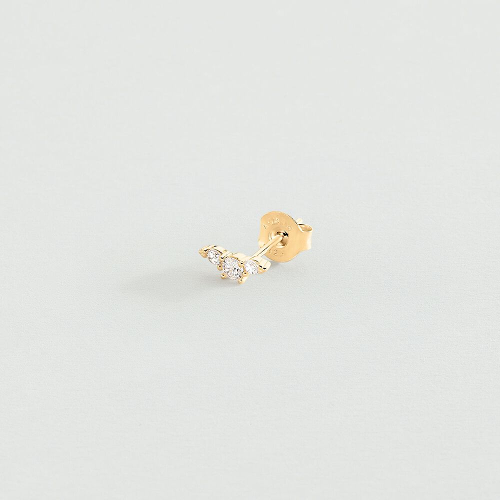 Piercing puce CROISSAN - Cristal / Doré - Piercings  | Agatha