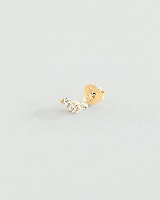 Piercing puce CROISSAN - Cristal / Doré - Piercings  | Agatha Piercing puce CROISSAN - Cristal / Doré - Piercings  | Agatha