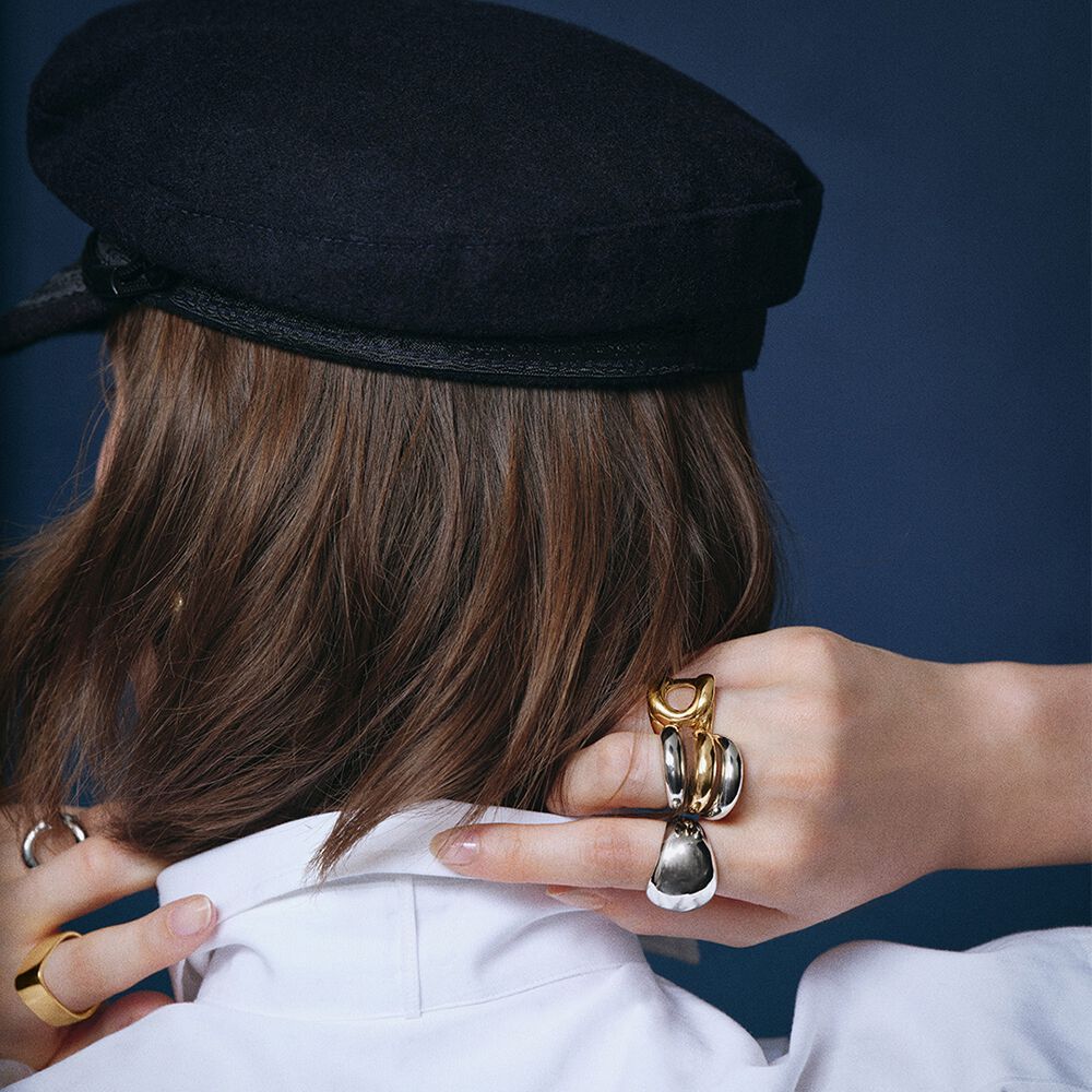 Bague large DANAE - Argent&eacute; - Bagues fantaisie  | Agatha