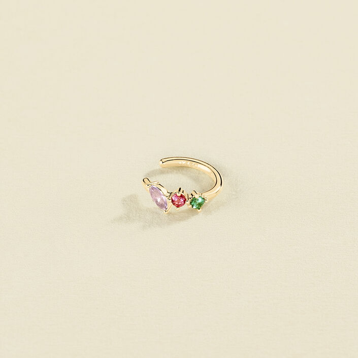 Piercing ear cuff AMAS - Multicolore / Doré - Piercings  | Agatha