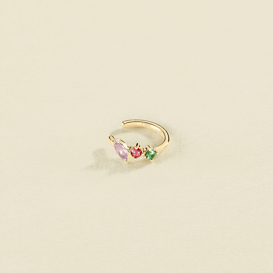 Piercing ear cuff AMAS - Multicolore / Doré - Piercings  | Agatha