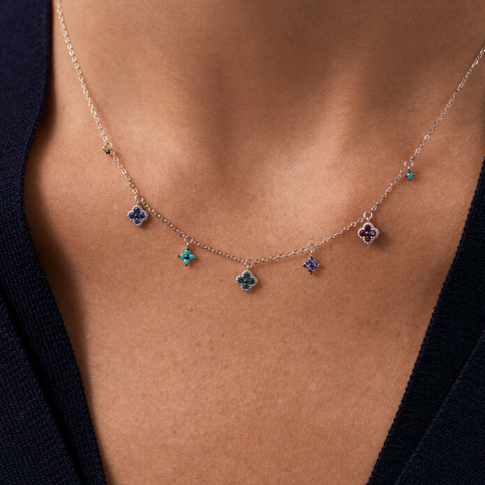 Collier ras du cou BELOVED - Multicolore / Argenté - Colliers  | Agatha
