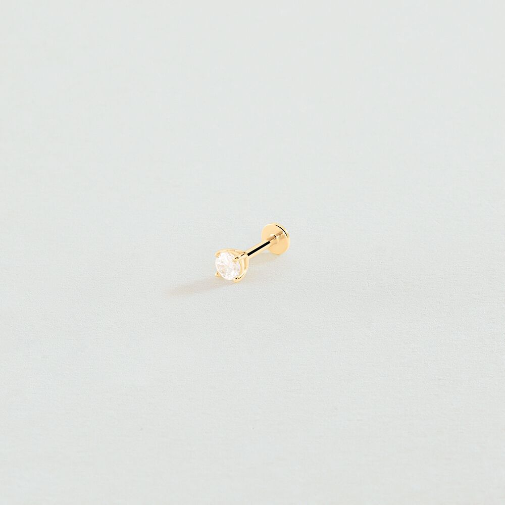 Piercing H&eacute;lix & Tragus PAULA - Cristal / Dor&eacute; - Piercing H&eacute;lix & Tragus  | Agatha